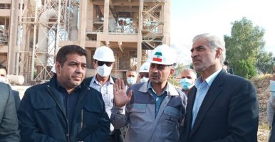 بازدید استاندار خوزستان از طرح توسعه کارخانه سیمان کارون مسجدسلیمان