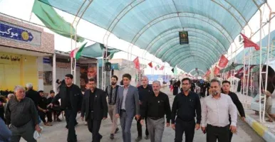 حضور مدیرعامل شرکت بهرهبرداری نفت و گاز مسجدسلیمان در موکب خدمترسانی شهرستان مسجدسلیمان در مرز چذابه