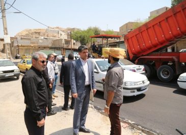 بازدید مدیرعامل نفت و گاز مسجدسلیمان از پروژه آسفالت بی‌بی‌یان؛ تأكید بر كیفیت و تسریع در ارائه خدمات به شهروندان