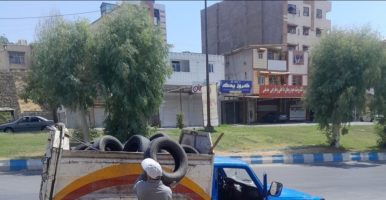 اجرای طرح جمع آوری لاستیک های فرسوده در سطح شهر مسجدسلیمان